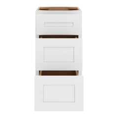 CNC Luxor 5-Piece White 15" W X 32 1/2" H 3 DraW X 32 1/2" Her Base Cabinet