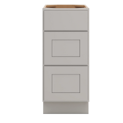 CNC Luxor Misty Grey 15" W 3 Drawer Base Cabinet