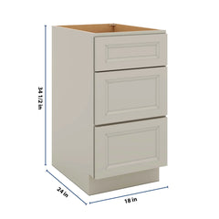 J&K Pebble B6 Base w/3 Drawers - 18" W