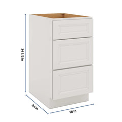 J&K Pure B5 Base w/3 Drawers - 18" W