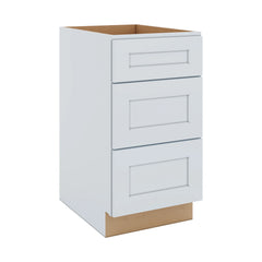 J&K White Shaker S8 Base w/3 Drawers - 18" W