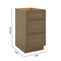 J&K Hazel H8 Base w/3 Drawers - 18" W