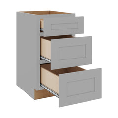 J&K Castle Grey S5 Base w/3 Drawers - 18" W