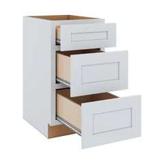 J&K White Shaker S8 Base w/3 Drawers - 18" W
