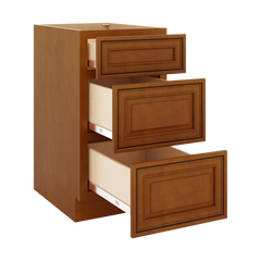 J&K Mocha Glazed K10 Base w/3 Drawers - 18" W