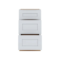 J&K White Shaker S8 Base w/3 Drawers - 18" W