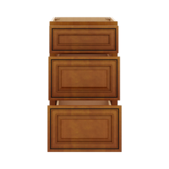 J&K Mocha Glazed K10 Base w/3 Drawers - 18" W