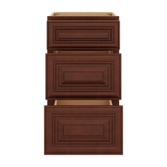 J&K Mahogany J5 Base w/3 Drawers - 18" W