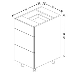 Fabuwood Ovela Catalina Rosales 1 18" W X 34 1/2" H X 24" D 3 Drawer Base Cabinet