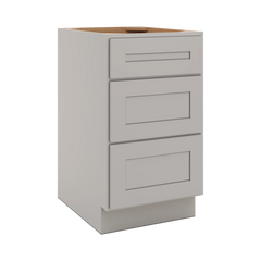 CNC Luxor 5-Piece Misty Grey 18" W X 32 1/2" H 3 Drawer Base Cabinet