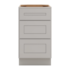 CNC Luxor 5-Piece Misty Grey 18" W X 32 1/2" H 3 Drawer Base Cabinet