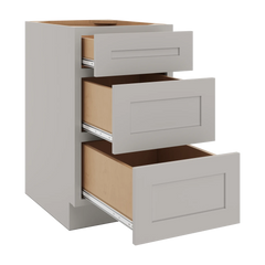 CNC Luxor 5-Piece Misty Grey 18" W X 32 1/2" H 3 Drawer Base Cabinet