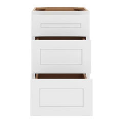 CNC Luxor 5-Piece White 18" W X 32 1/2" H X 32 1/2" 3 Drawer Base Cabinet