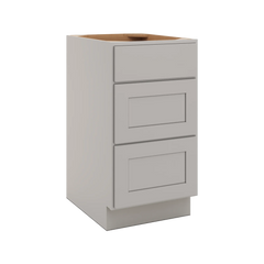 CNC Luxor Misty Grey 18" W 3 Drawer Base Cabinet