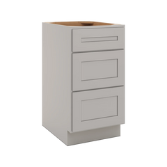 CNC Luxor 5-Piece Misty Grey 18" W 3 Drawer Base Cabinet