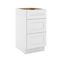 CNC Luxor 5-Piece White 18" W 3 Drawer Base Cabinet