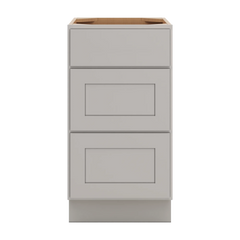 CNC Luxor Misty Grey 18" W 3 Drawer Base Cabinet