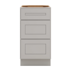 CNC Luxor 5-Piece Misty Grey 18" W 3 Drawer Base Cabinet