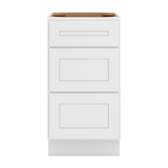 CNC Luxor 5-Piece White 18" W 3 Drawer Base Cabinet
