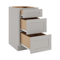 CNC Luxor 5-Piece Misty Grey 18" W 3 Drawer Base Cabinet
