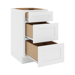 CNC Luxor 5-Piece White 18" W 3 Drawer Base Cabinet