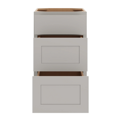 CNC Luxor Misty Grey 18" W 3 Drawer Base Cabinet