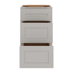 CNC Luxor 5-Piece Misty Grey 18" W 3 Drawer Base Cabinet