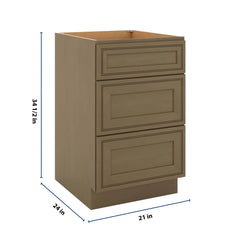 J&K Hazel H8 Base w/3 Drawers - 21" W