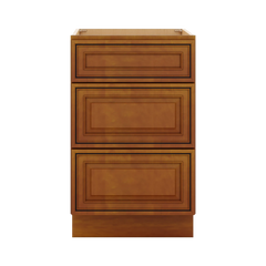 J&K Mocha Glazed K10 Base w/3 Drawers - 21" W