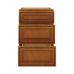 J&K Mocha Glazed K10 Base w/3 Drawers - 21" W