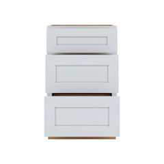 J&K White Shaker S8 Base w/3 Drawers - 21" W