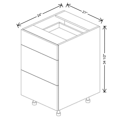 Fabuwood Illume Catalina como-ash2 30"W 3 Drawer Base