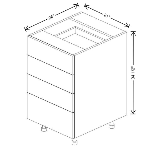 Fabuwood Illume Tuscany Muratti 14"W 4 Drawer Base