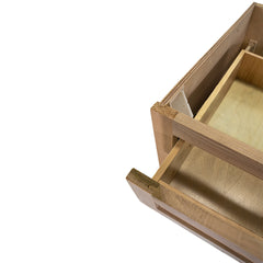 Kitchen Drawer Base Cabinet | Unfinished Poplar | Shaker Style | 21 in | 3 Drawer