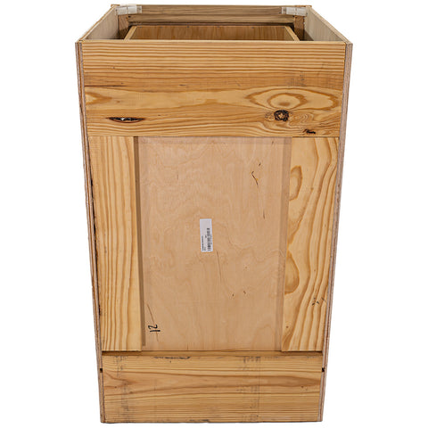 Kitchen Drawer Base Cabinet | Unfinished Poplar | Shaker Style | 21 in | 3 Drawer