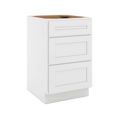 CNC Luxor 5-Piece White 21" W 3 Drawer Base Cabinet