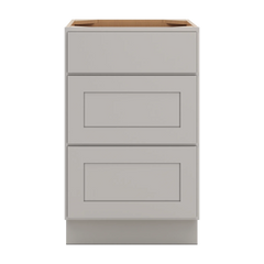 CNC Luxor Misty Grey 21" W 3 Drawer Base Cabinet