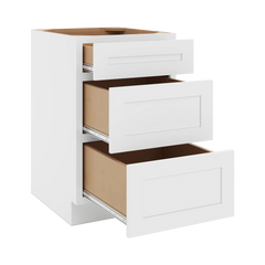 CNC Luxor 5-Piece White 21" W 3 Drawer Base Cabinet