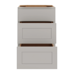 CNC Luxor Misty Grey 21" W 3 Drawer Base Cabinet