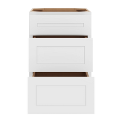 CNC Luxor 5-Piece White 21" W 3 Drawer Base Cabinet