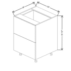 Fabuwood Illume Catalina Muratti 1 30" W X 34 1/2" H X 24" D 3 Drawer Base Cabinet
