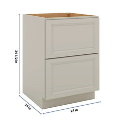 J&K Pebble B6 Base w/2 Drawers - 24" W