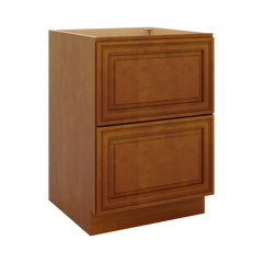 J&K Mocha Glazed K10 Base w/2 Drawers - 24" W