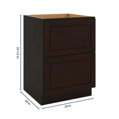 J&K Espresso K8 Base w/2 Drawers - 24" W