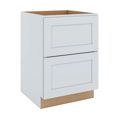 J&K White Shaker S8 Base w/2 Drawers - 24" W