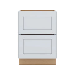 J&K White Shaker S8 Base w/2 Drawers - 24" W