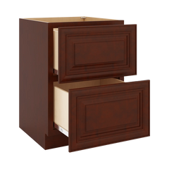 J&K Mahogany J5 Base w/2 Drawers - 24" W