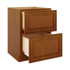 J&K Mocha Glazed K10 Base w/2 Drawers - 24" W