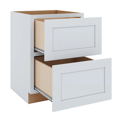 J&K White Shaker S8 Base w/2 Drawers - 24" W