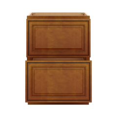 J&K Mocha Glazed K10 Base w/2 Drawers - 24" W